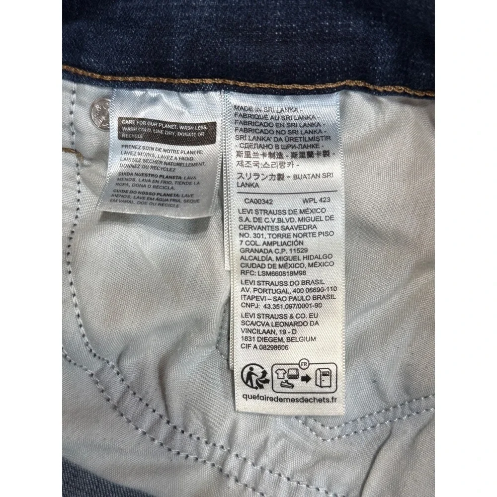 Levi's Classic Straight Jeans Womens 31 Dark Wash Blue Denim Stretch Classic
